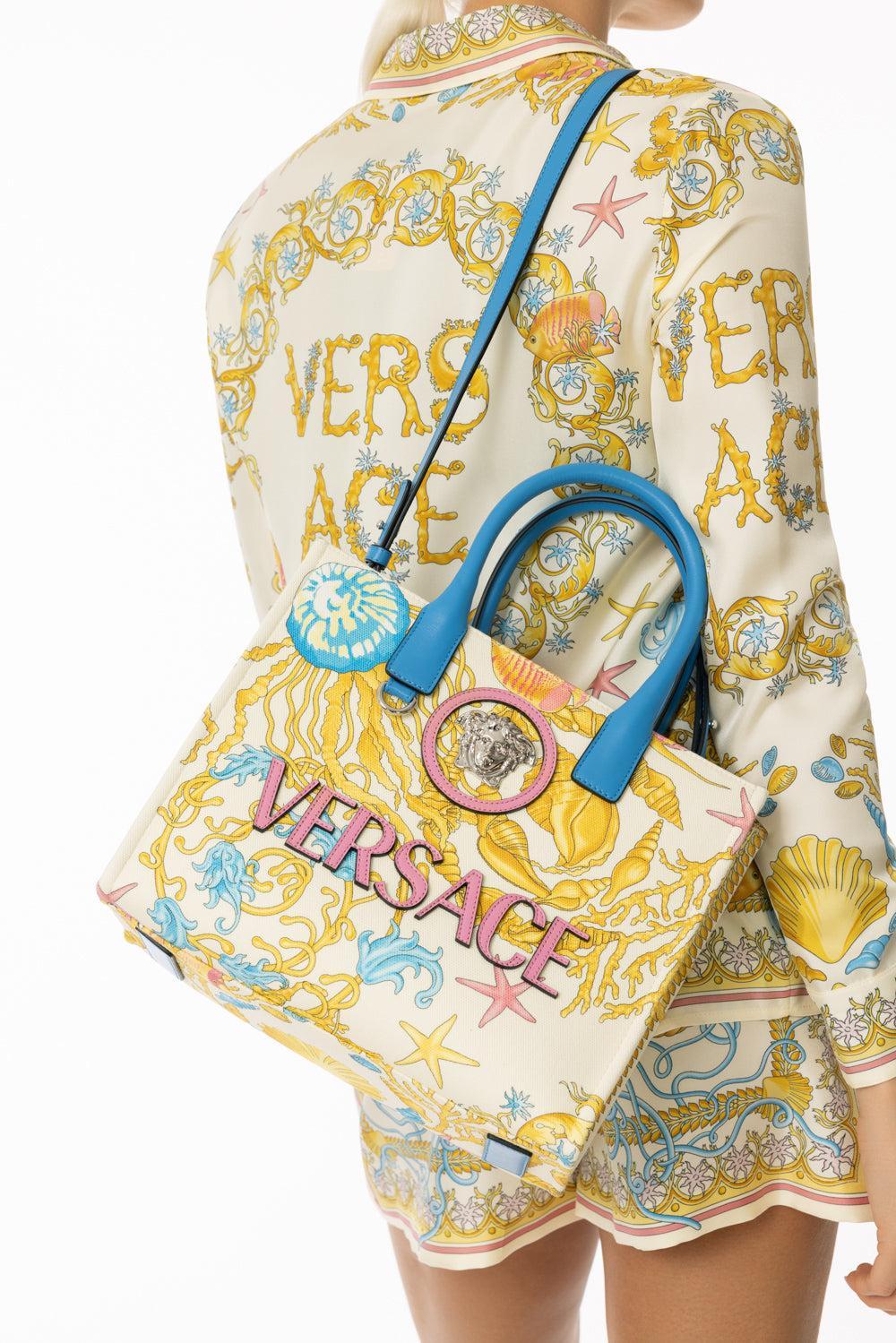 La Medusa Small Tote Bag - Underwater Barocco-EGGUAPAL-HANDBAGTOTES-VERSACE