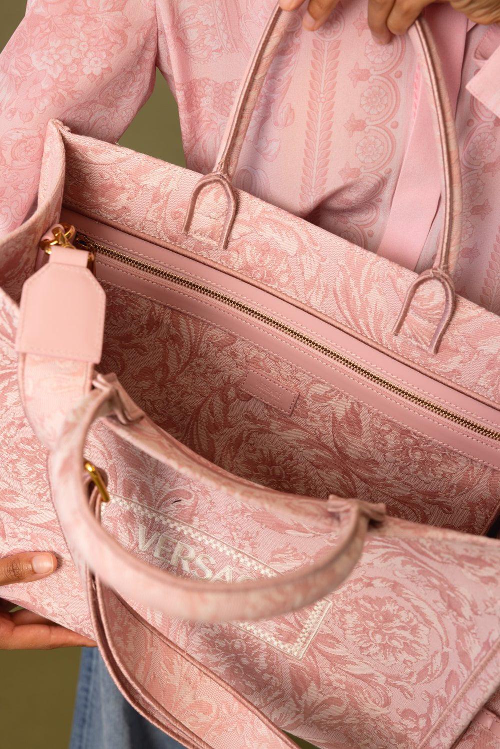 VERSACE-Barocco Athena Tote Bag - Pink Rose-PNK/RSE
