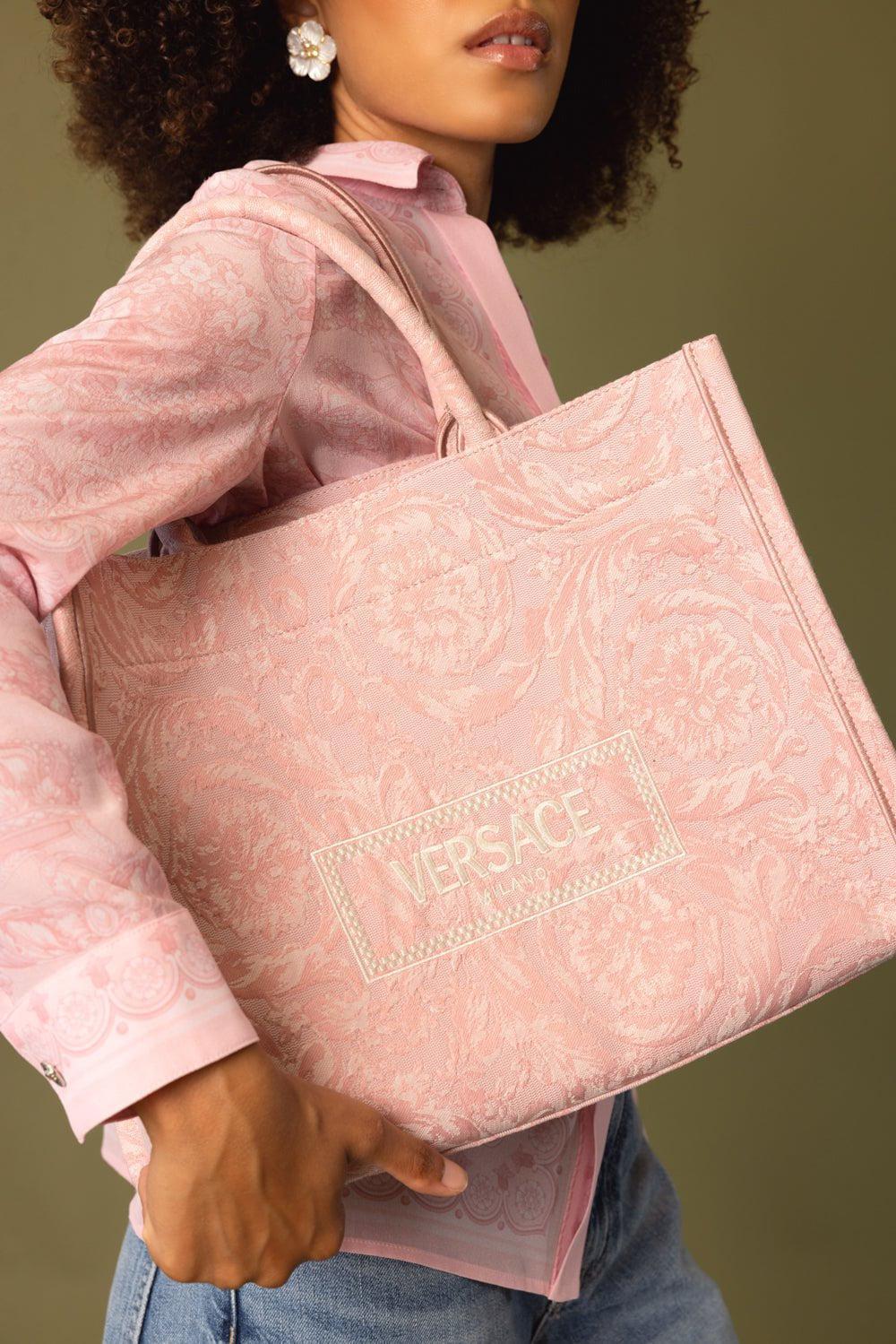 VERSACE-Barocco Athena Tote Bag - Pink Rose-PNK/RSE