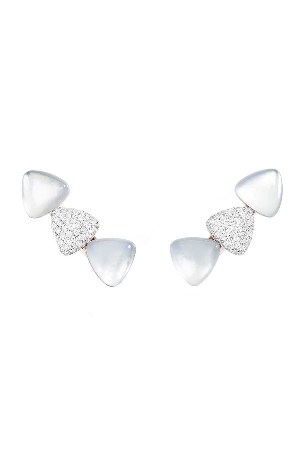 Diamond Pearl Rock Crystal Freccia Earrings-WHITE GOLD-JEWELRYFINE JEWELEARRING-VHERNIER