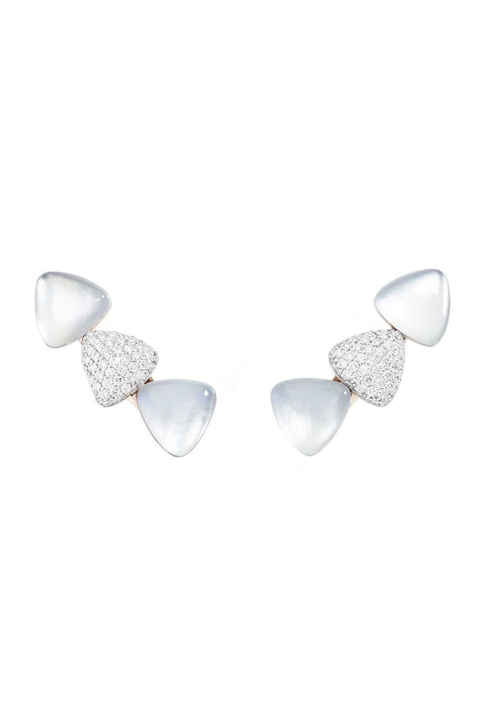 Diamond Pearl Rock Crystal Freccia Earrings-WHITE GOLD-JEWELRYFINE JEWELEARRING-VHERNIER
