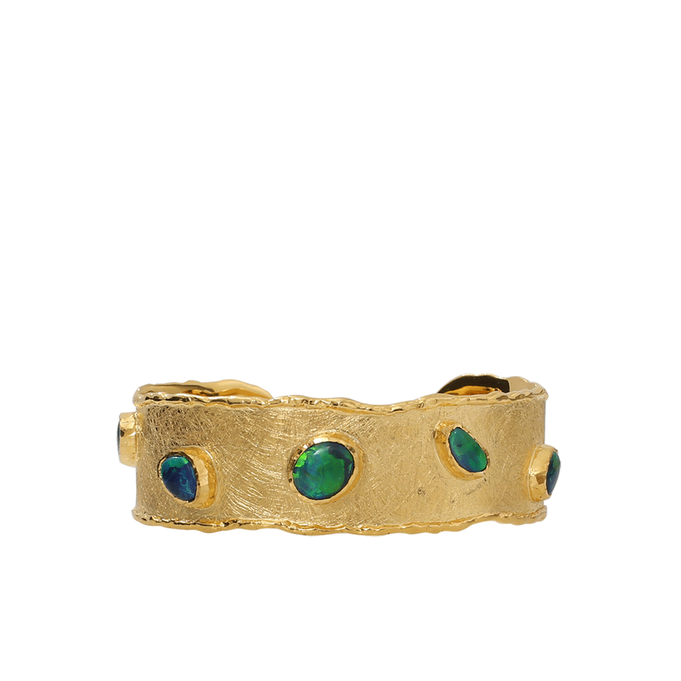 VICTOR VELYAN-Black Opal Cuff-YELLOW GOLD