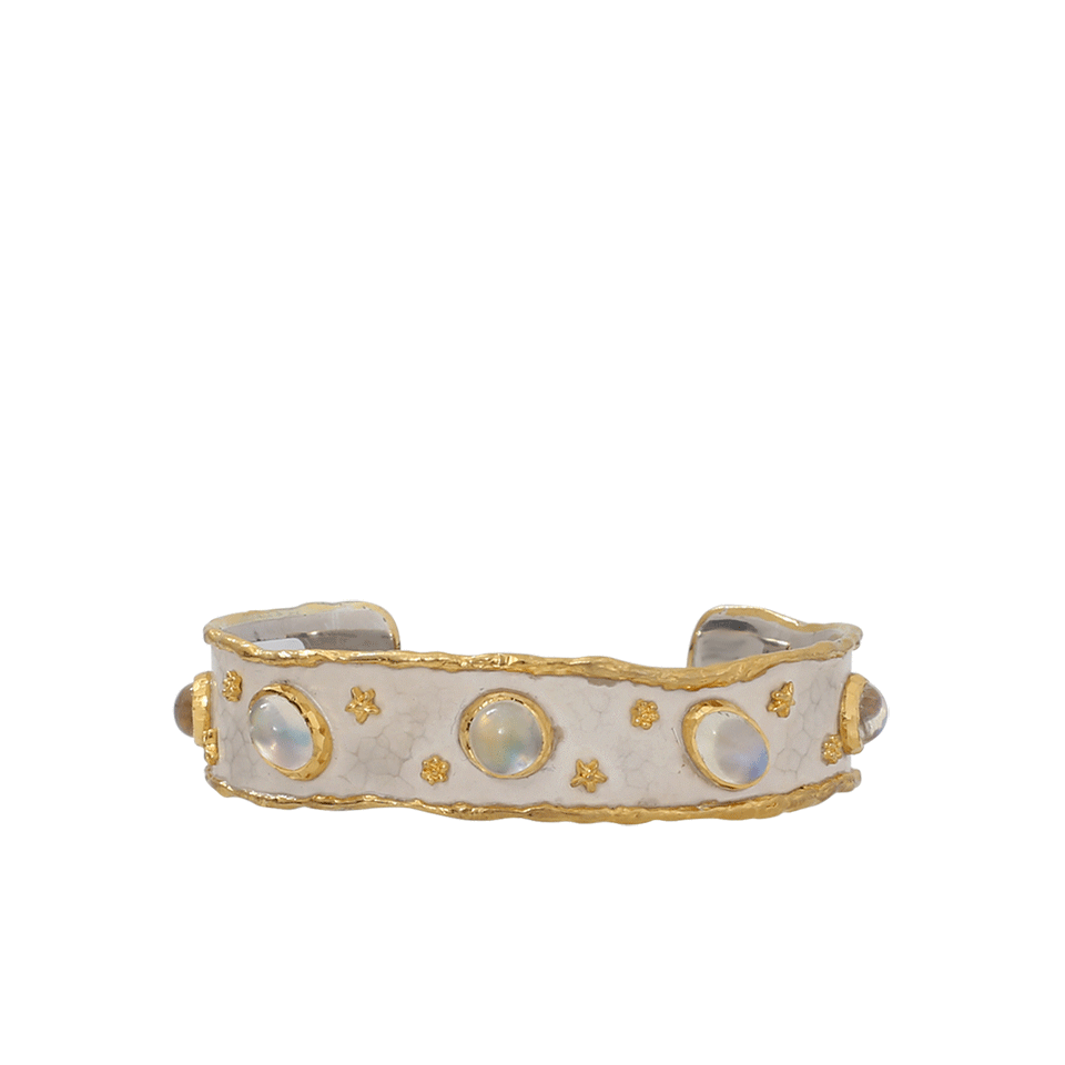VICTOR VELYAN-Moonstone Cuff-YELLOW GOLD