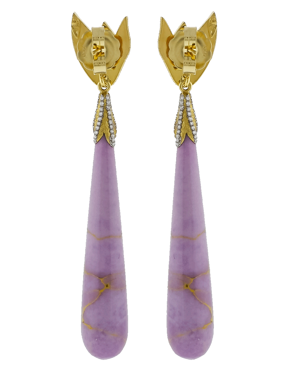 VICTOR VELYAN-Phosphosiderite Drop Earrings-YELLOW GOLD