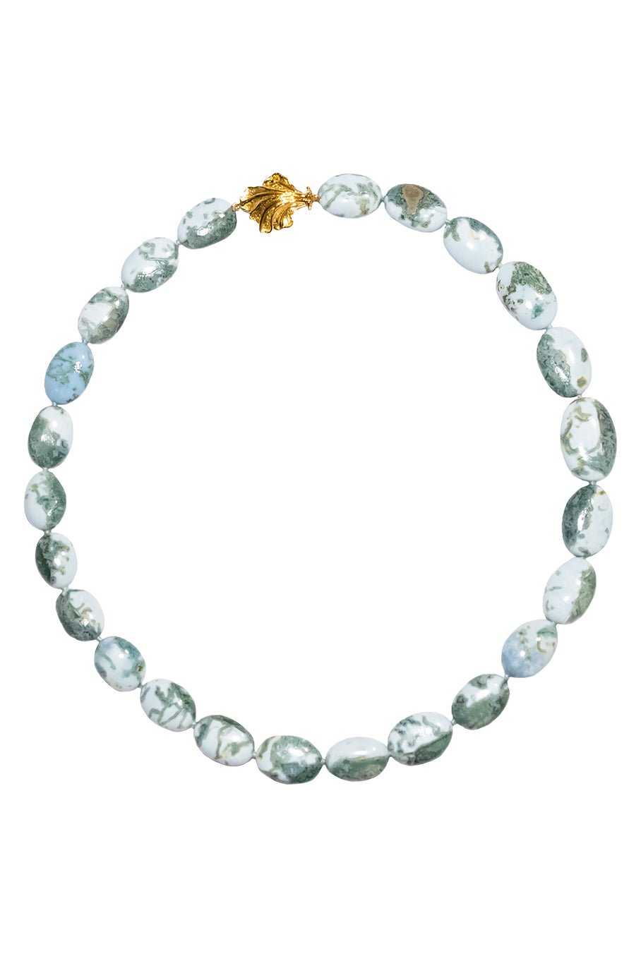 VICTOR VELYAN-Blue Opal Double Strand Necklace-YELLOW GOLD