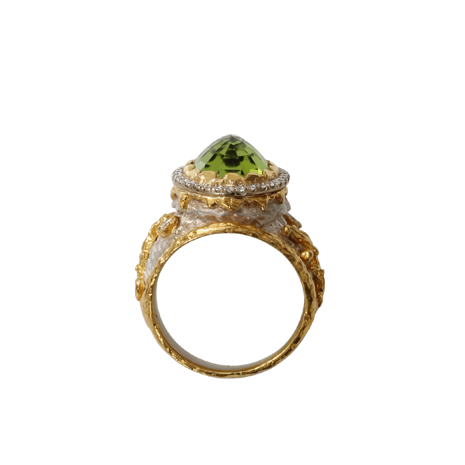 VICTOR VELYAN-Peridot Ring-YELLOW GOLD