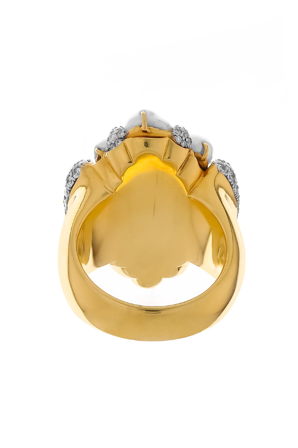 VICTOR VELYAN-Diamond Pearl Mozaic Ring-YELLOW GOLD