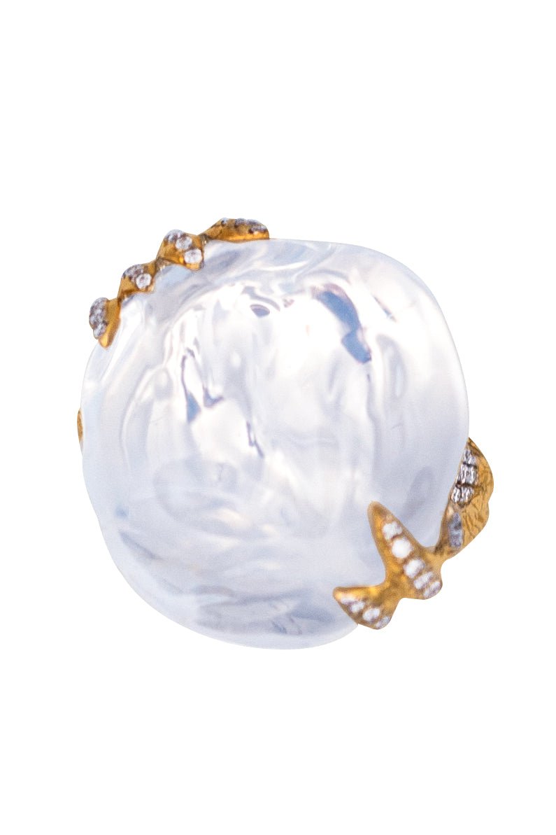 VICTOR VELYAN-Clear Fire Opal Ring-YELLOW GOLD