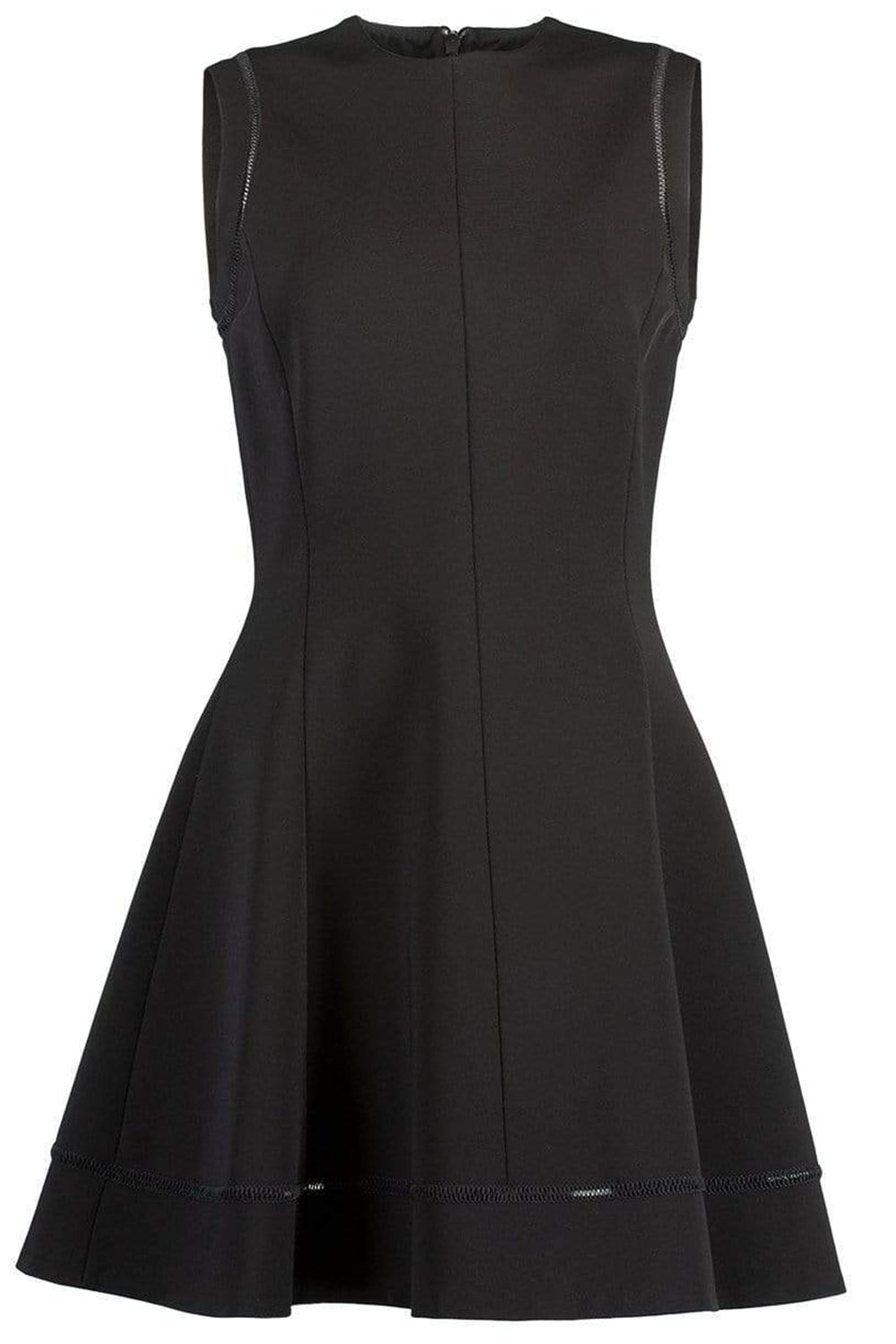 VICTORIA BECKHAM-Ajoure Flare Mini Dress-BLACK