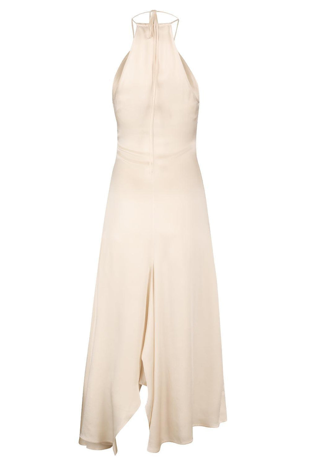 victoria beckham halter neck dress Halter Neck Midi Dress In Ivory