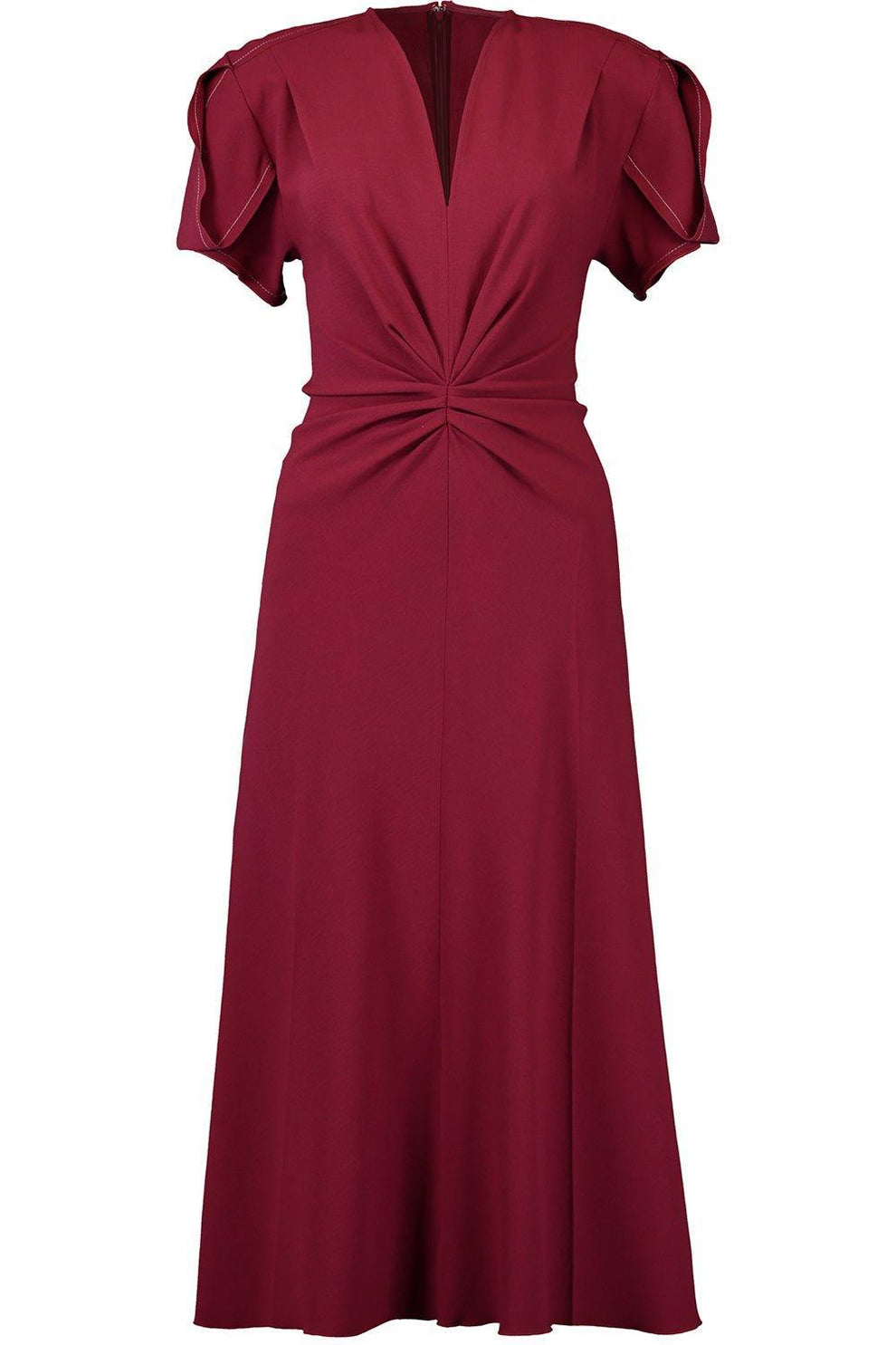 victoria beckham gathered waist midi dress Victoria Beckham Gathered Waist Midi Dress