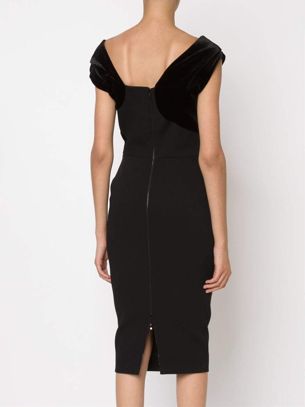 VICTORIA BECKHAM-Velvet Top Bow Dress-