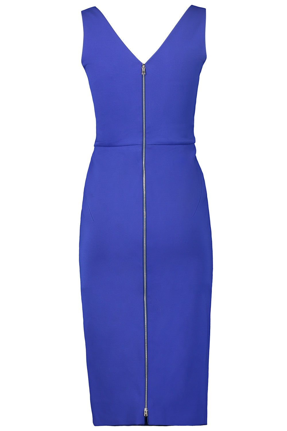 VICTORIA BECKHAM-Crepe Midi Dress-BLUE