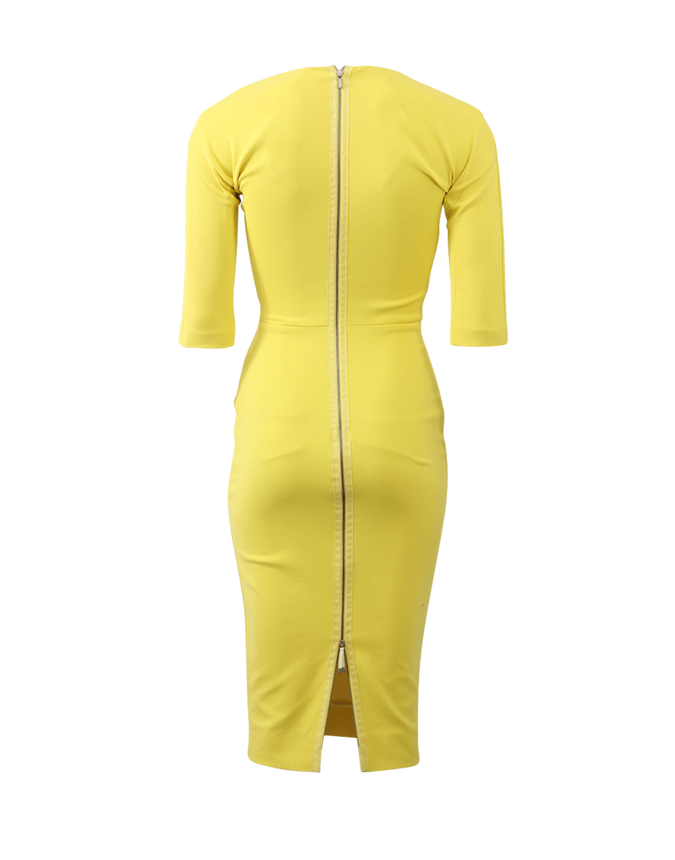 VICTORIA BECKHAM-Exposed Back Zip Dress-