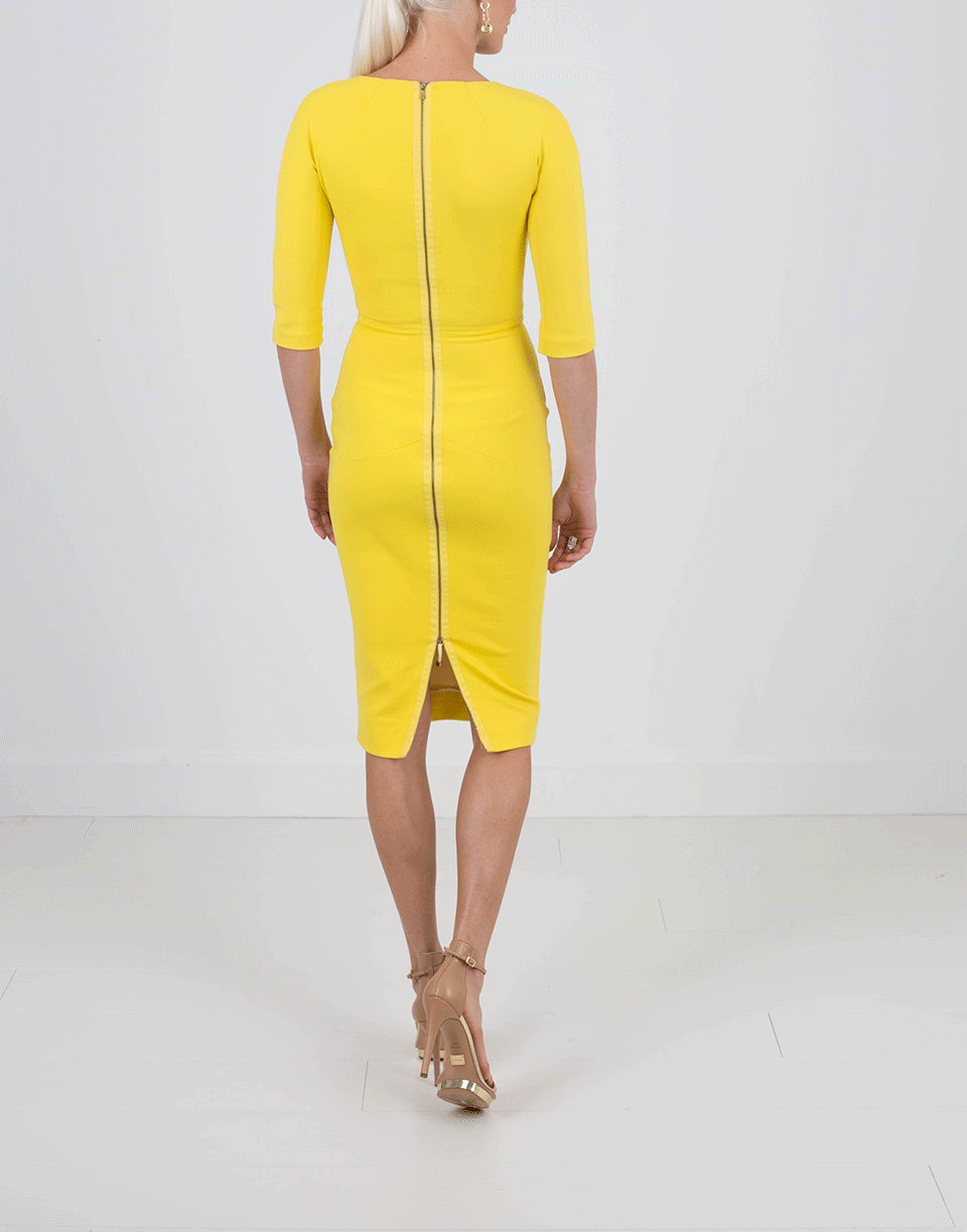 VICTORIA BECKHAM-Exposed Back Zip Dress-