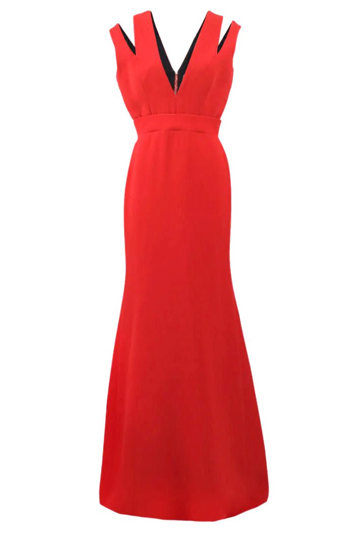 VICTORIA BECKHAM-Cut-Out Gown-RED