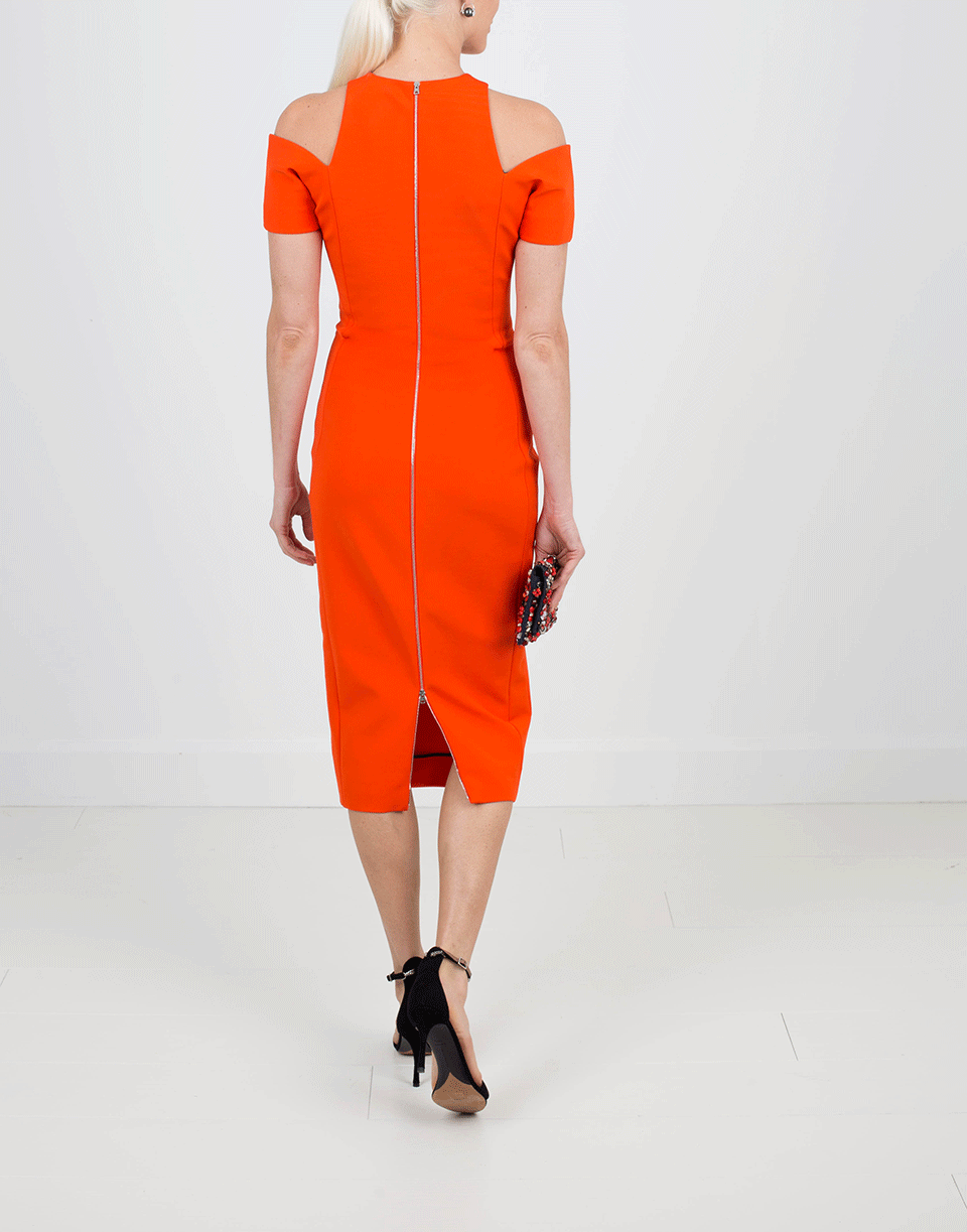 VICTORIA BECKHAM-Cut Out Fitted Dress-