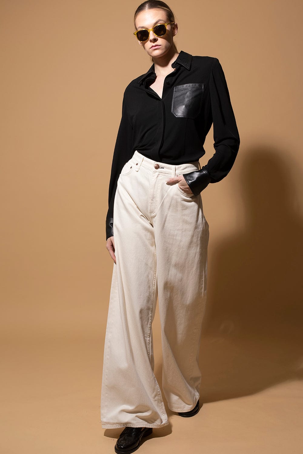 VICTORIA BECKHAM-Pointed Collar Shirt-