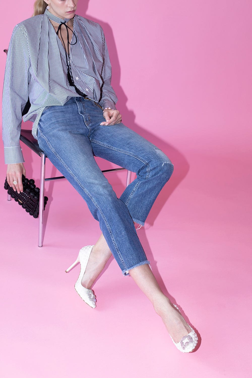VICTORIA BECKHAM-Tassel Detail Shirt-