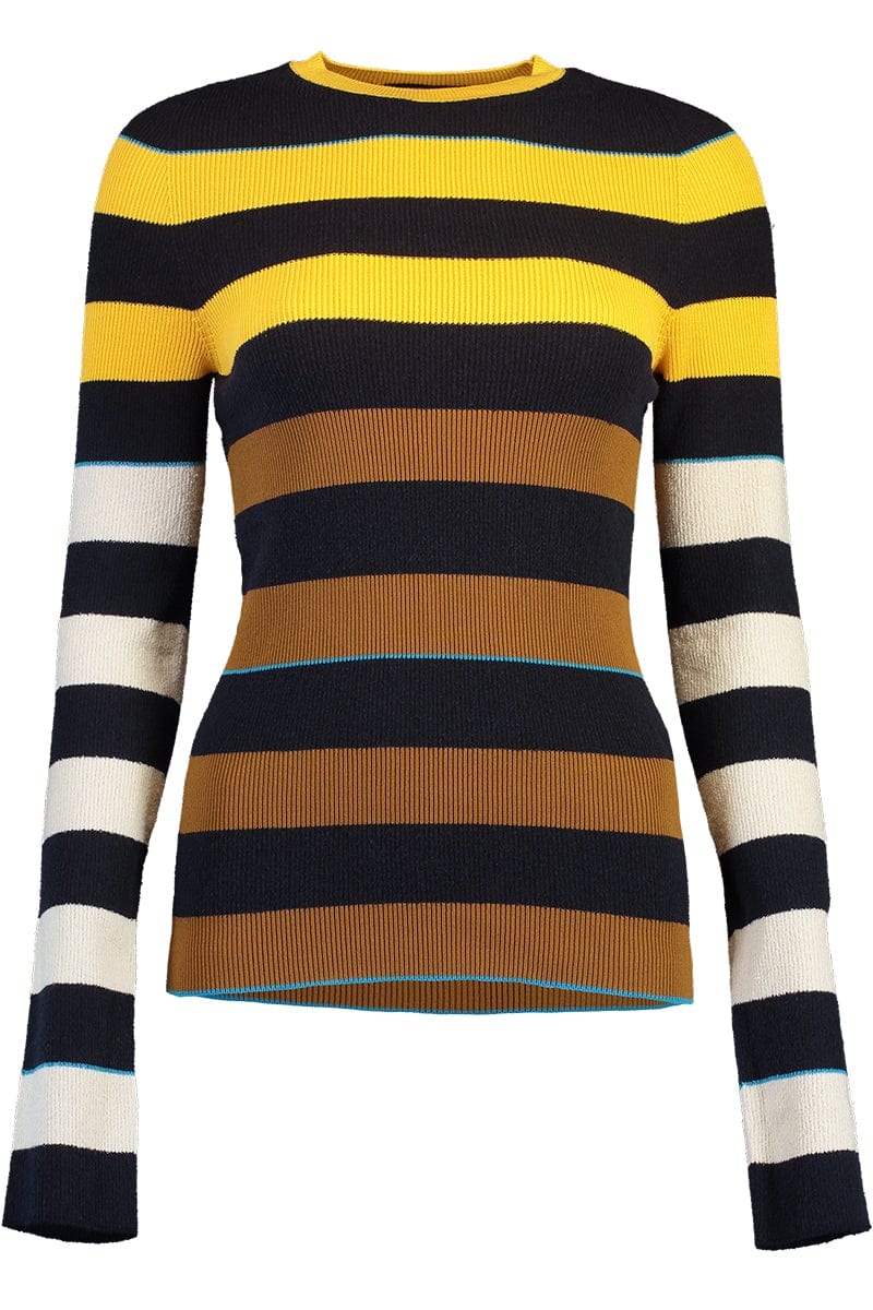 VICTORIA BECKHAM-Fitted Long Sleeve Top-