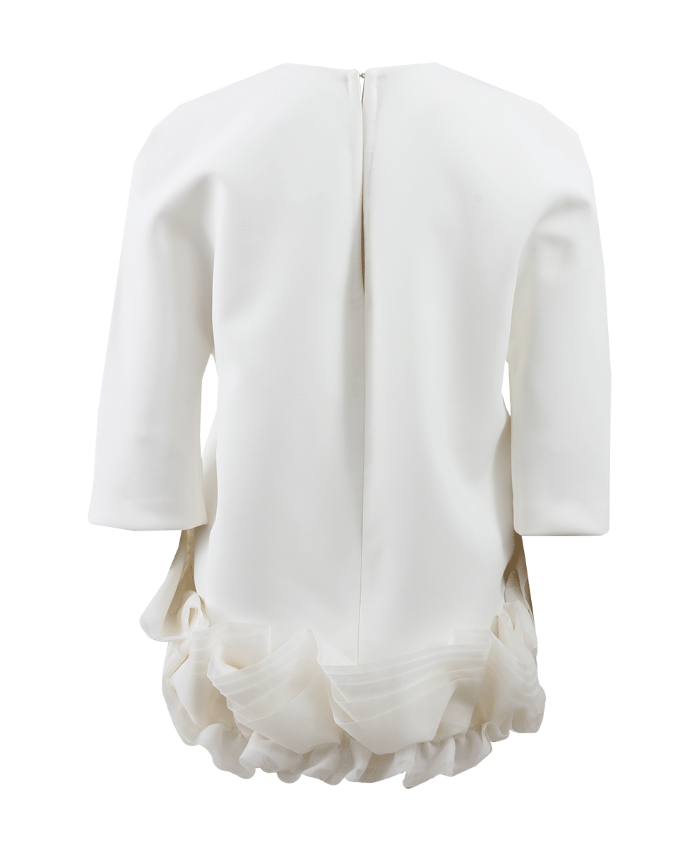 VICTORIA BECKHAM-Boxy Ruffle Hem Top-