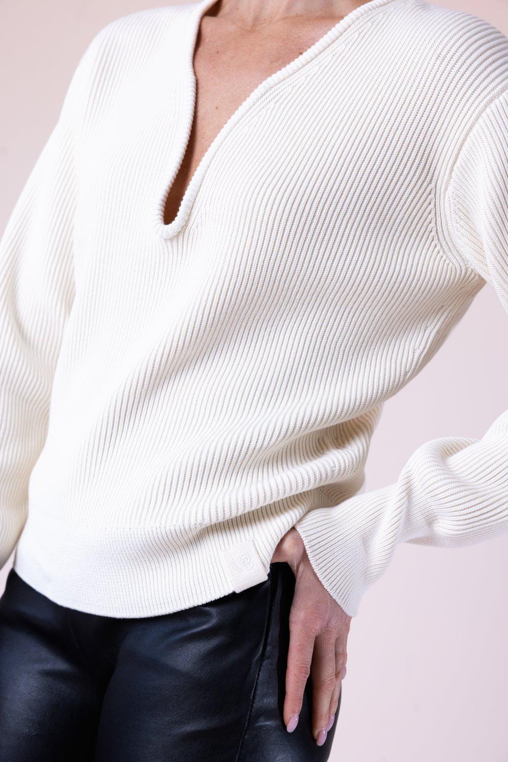 VICTORIA BECKHAM-Frame Detail Shrunken Jumper-