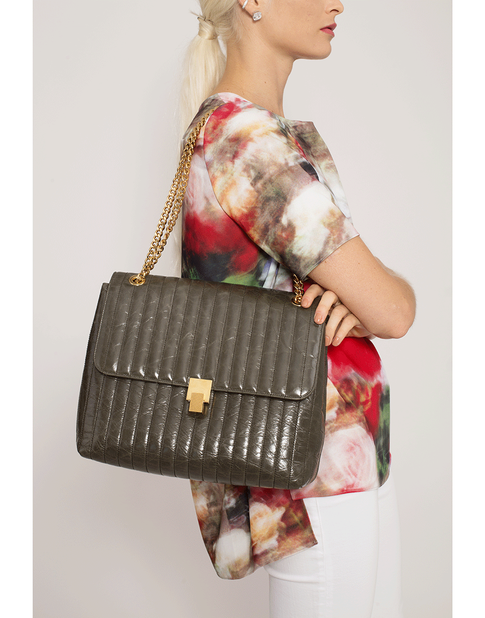 VICTORIA BECKHAM-Quinton On Chain Bag-KHAKI