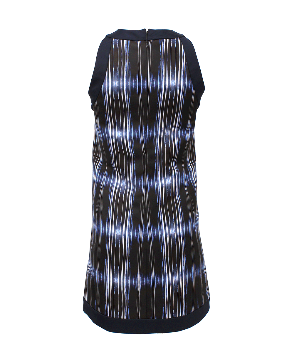 VICTORIA BY V. BECKHAM-Cut Border Print Shift Dress-