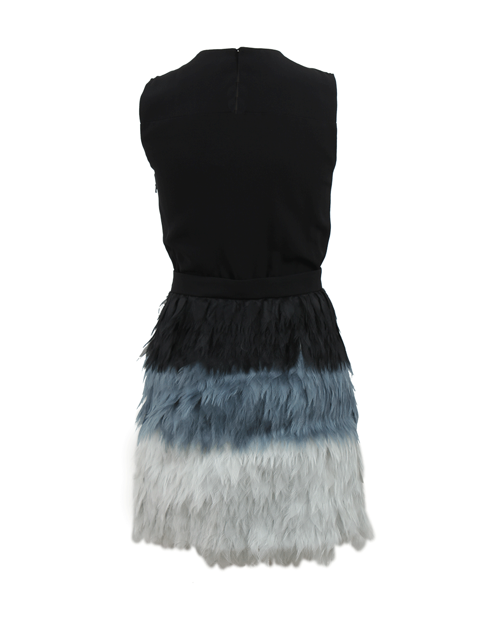 VICTORIA BY V. BECKHAM-Dress With Feather Detail-