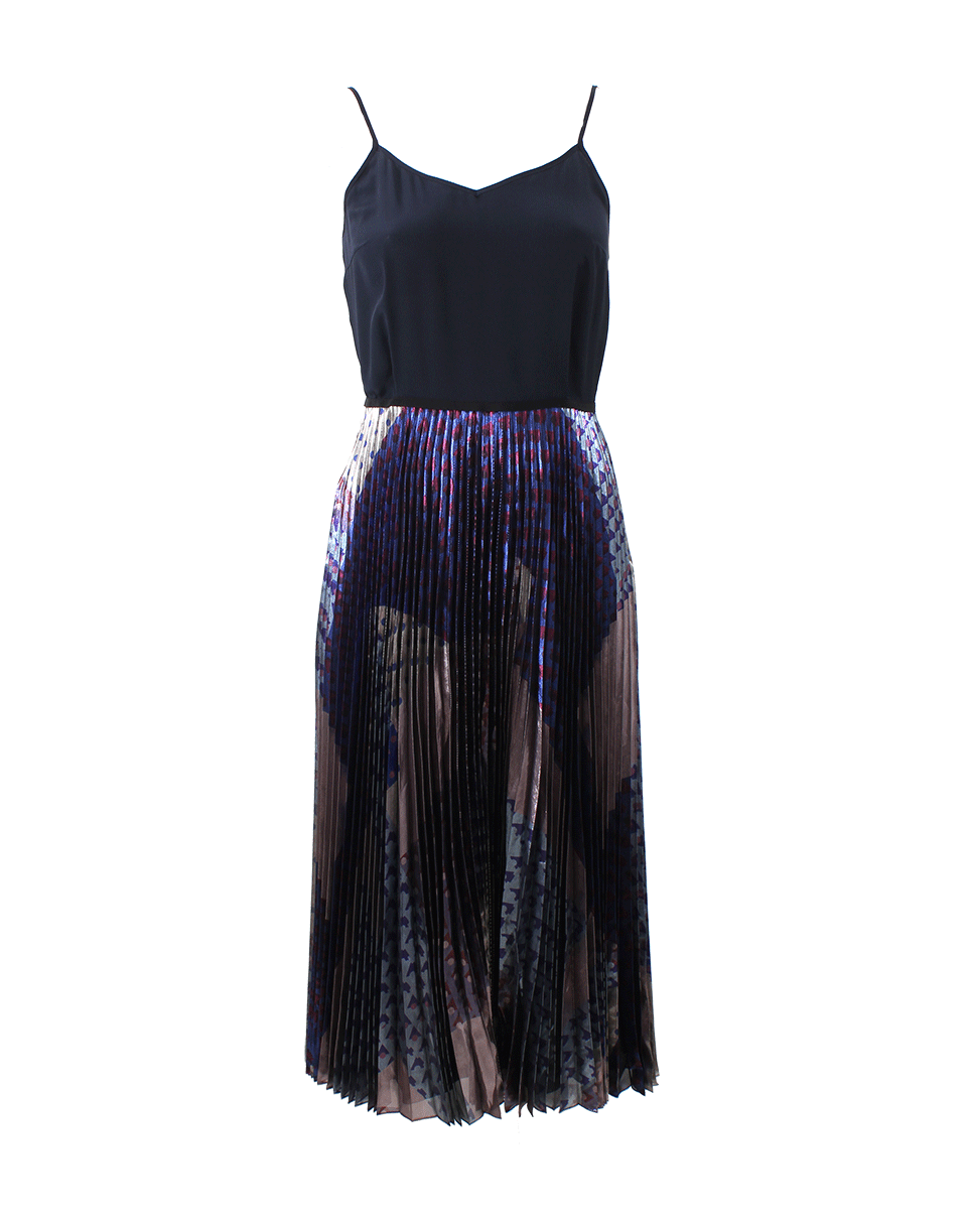 VICTORIA BY V. BECKHAM-Pleated Midi Dress-