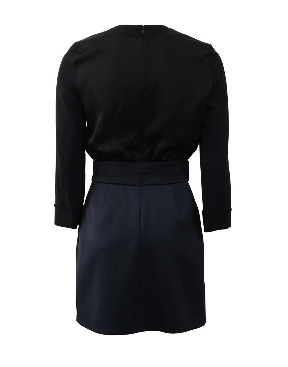 VICTORIA BY V. BECKHAM-Satin Dress With Bug Applique-
