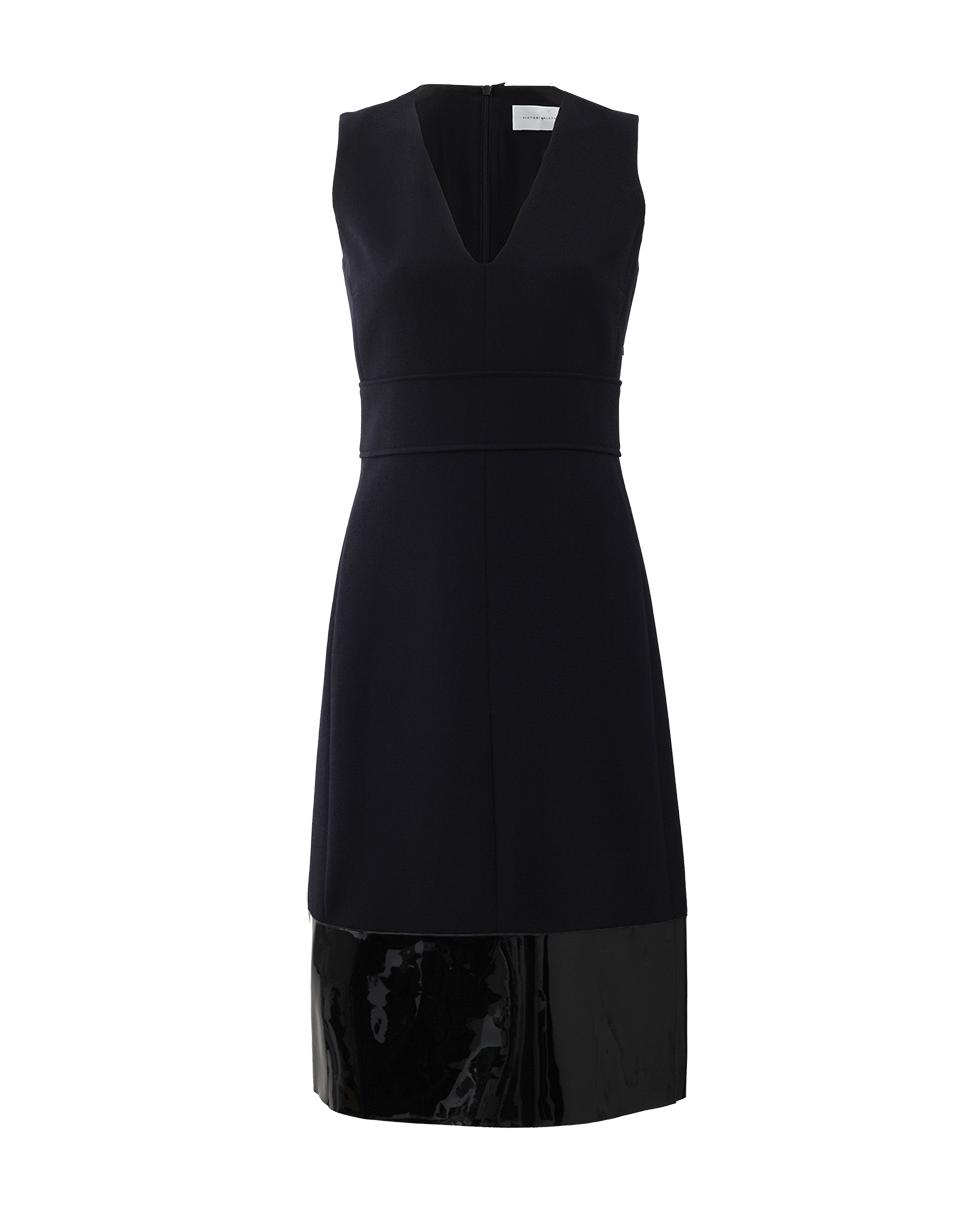 VICTORIA BY V. BECKHAM-Back Zip Midi Dress-