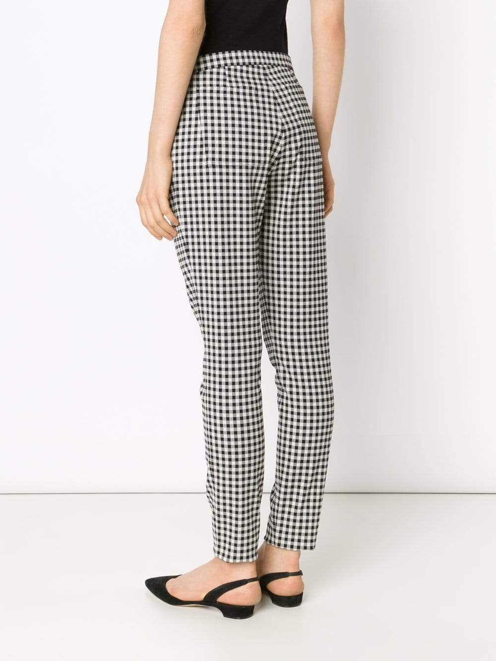 VICTORIA BY V. BECKHAM-Skinny Gingham Pant-