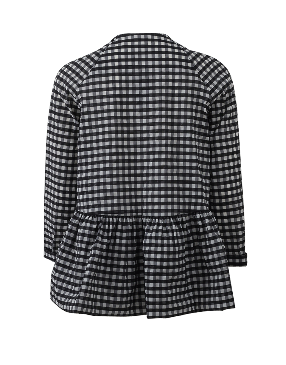 VICTORIA BY V. BECKHAM-Gingham Ruffle Peplum Top-