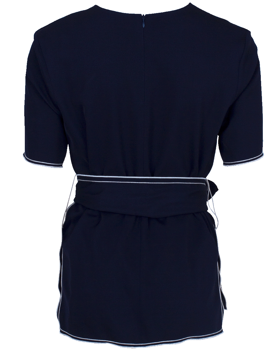 VICTORIA BY V. BECKHAM-Tie Waist Top-