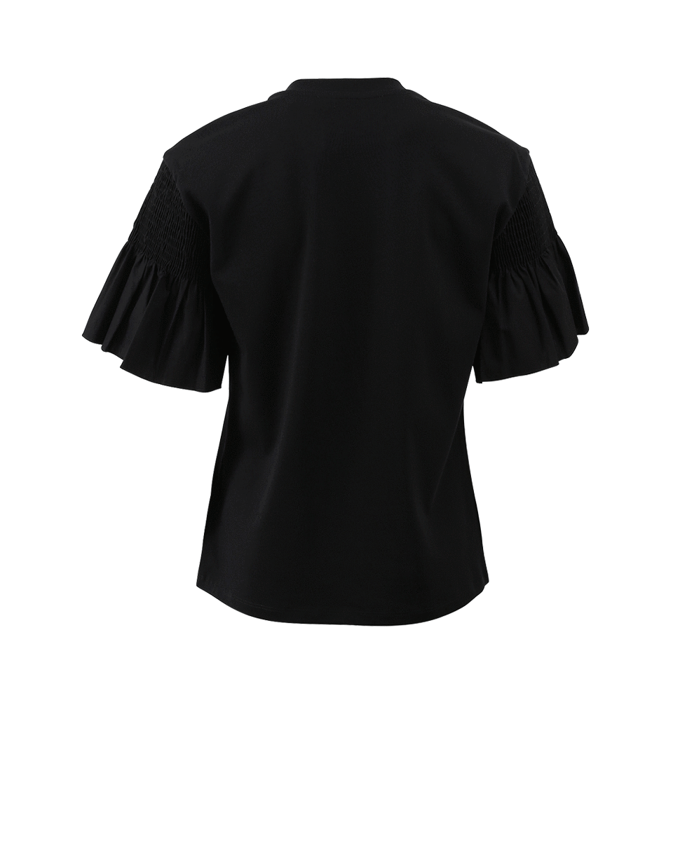 VICTORIA BY V. BECKHAM-Smocked Sleeve Tee-