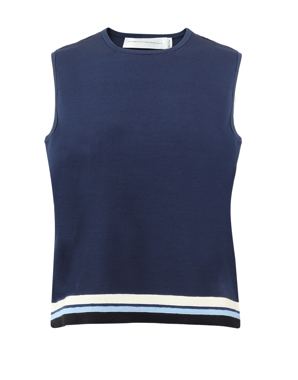 VICTORIA BY V. BECKHAM-Contrast Stripe Tank-