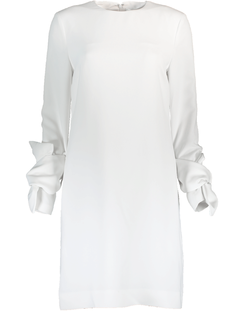 VICTORIA VICTORIA BECKHAM-Twist Sleeve Shift Dress-IVORY