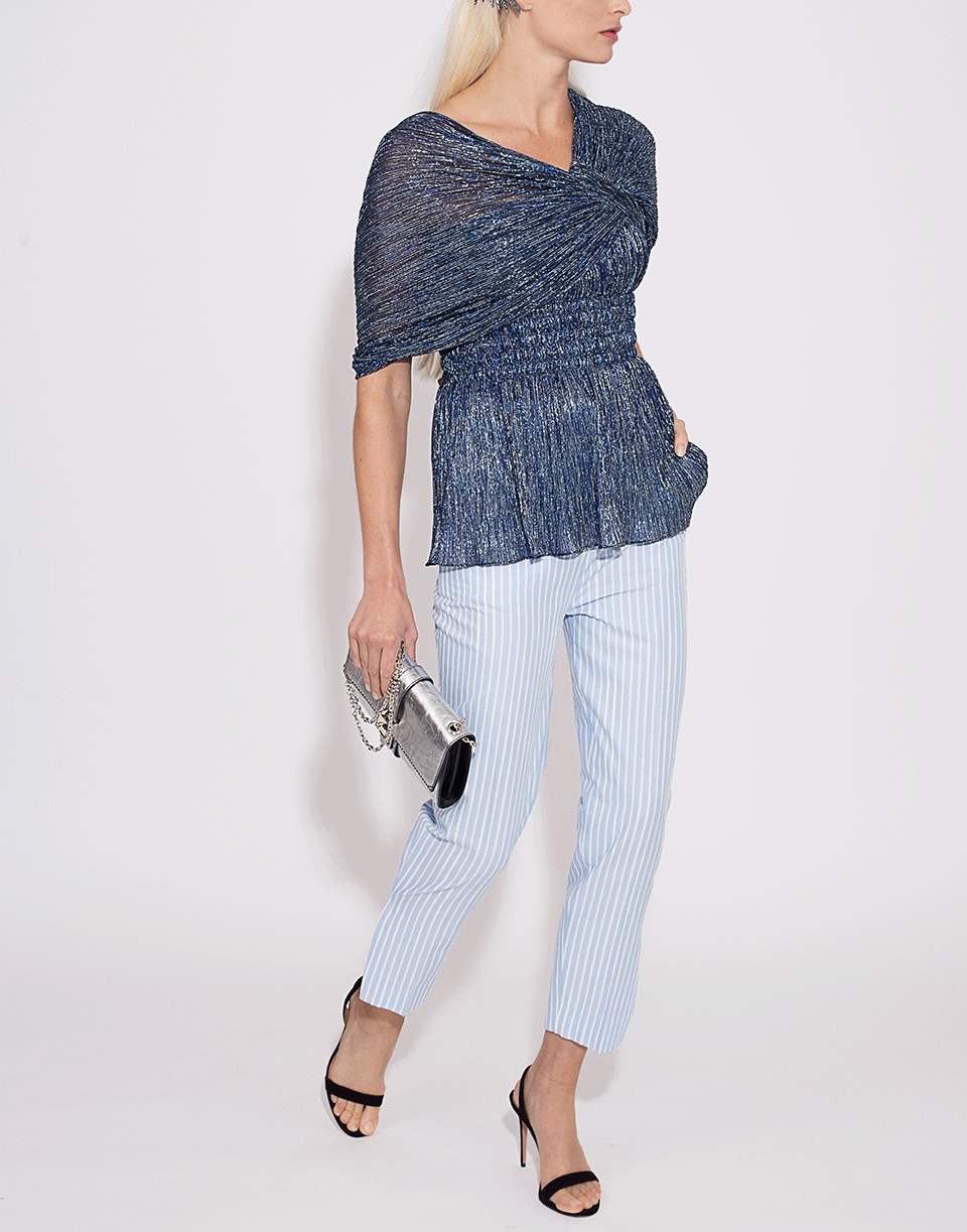 VICTORIA VICTORIA BECKHAM-Cropped Slim Striped Pant-