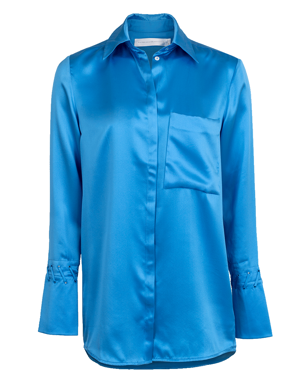 VICTORIA VICTORIA BECKHAM-One Pocket Fluid Shirt-