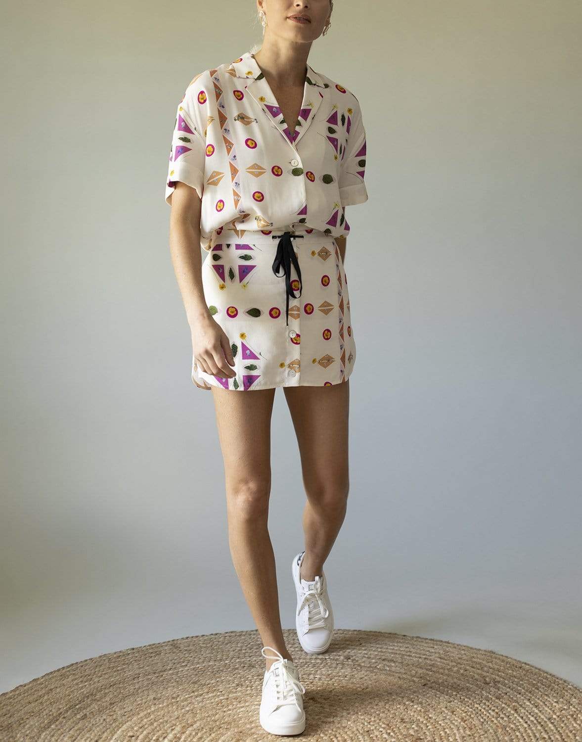 VICTORIA VICTORIA BECKHAM-Pressed Botanical Shirt-