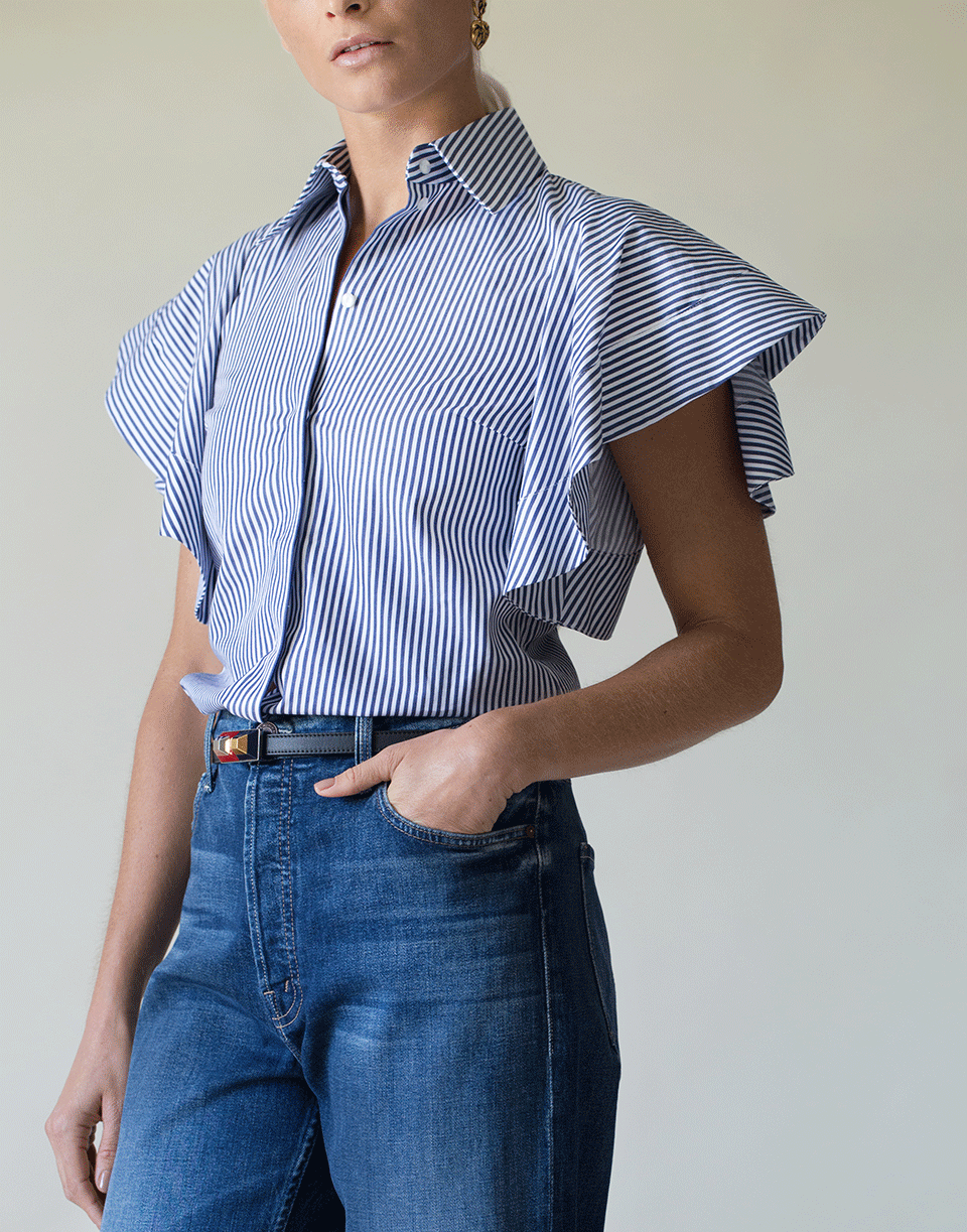 VICTORIA VICTORIA BECKHAM-Peplum Sleeve Shirt-