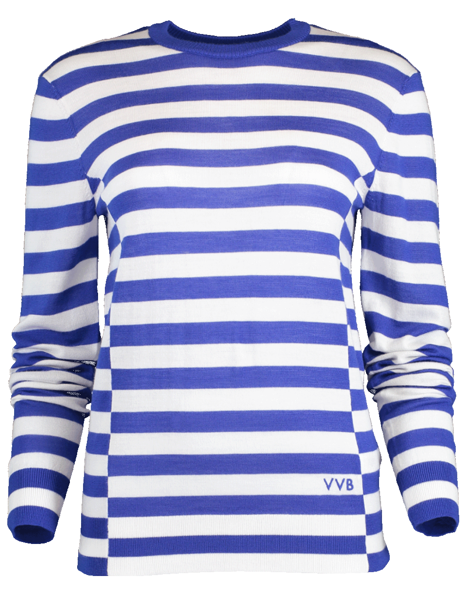 VICTORIA VICTORIA BECKHAM-Shift Seam Stripe Sweater-