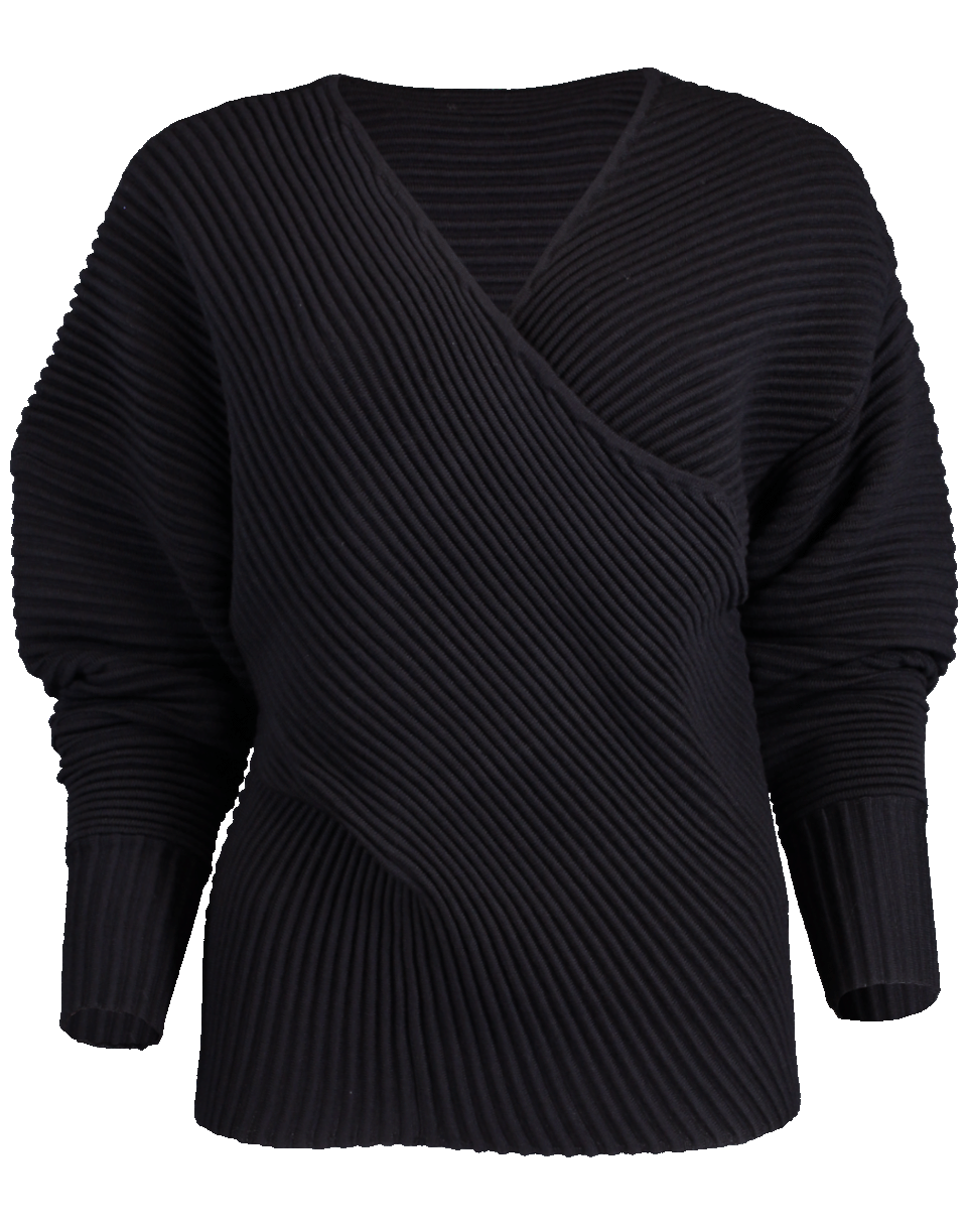 VICTORIA VICTORIA BECKHAM-Drape Front Sweater-
