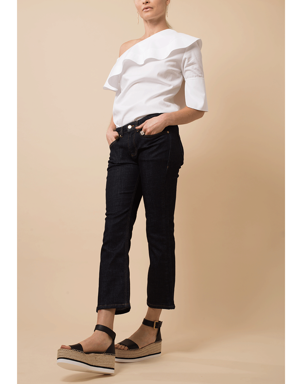 VICTORIA VICTORIA BECKHAM-Off the Shoulder Cotton Top-