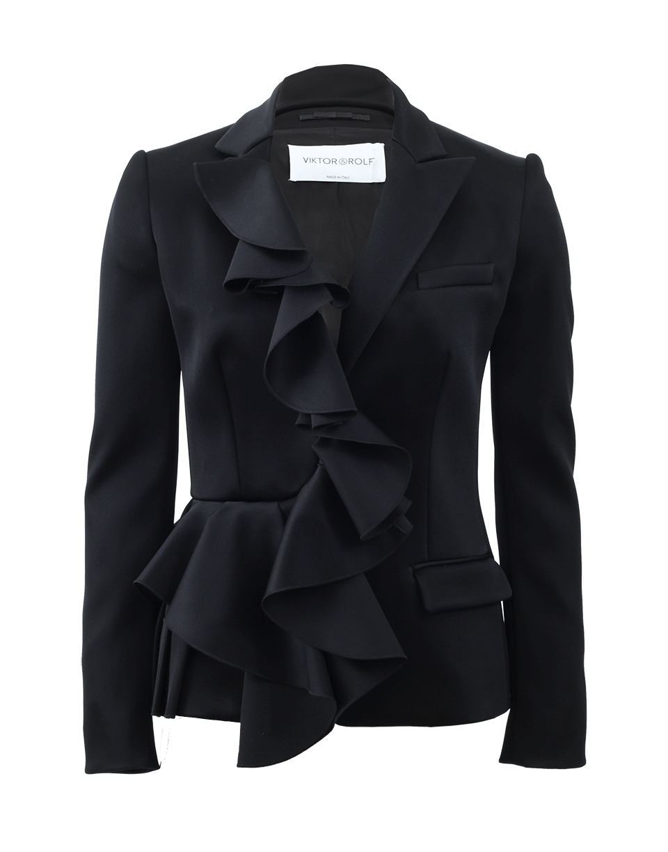 VIKTOR & ROLF-Ruffle Front Blazer-