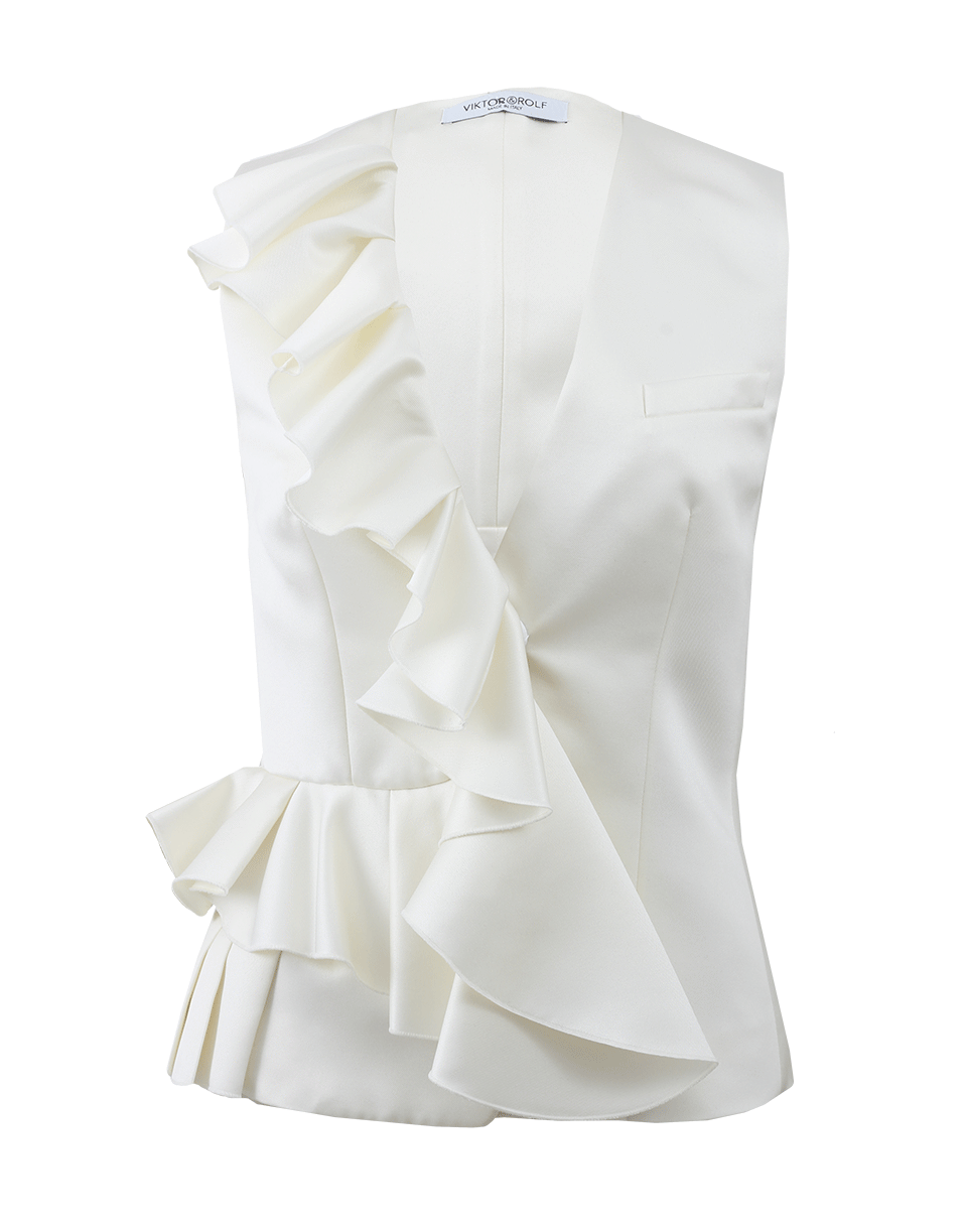 VIKTOR & ROLF-Ruffle Front Gilet-