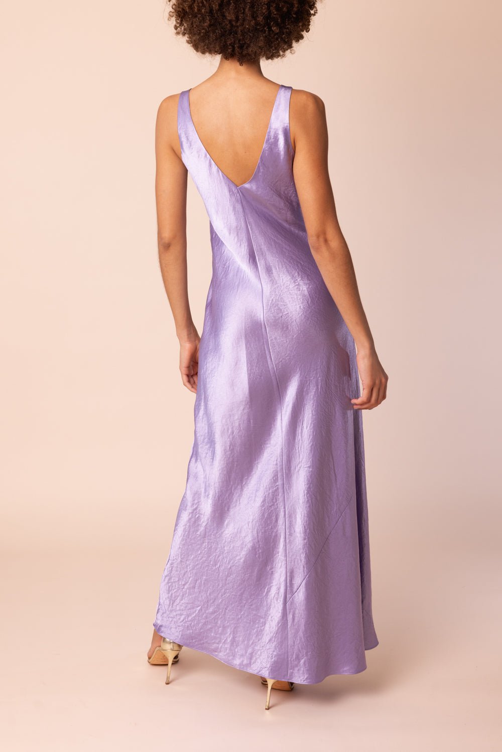 VINCE-Vneck Bias Maxi Dress-