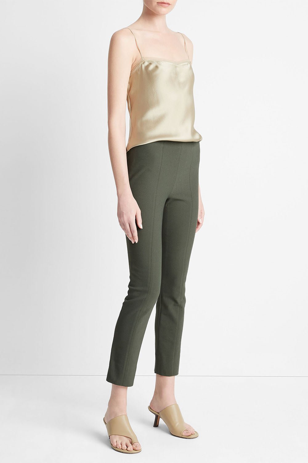 VINCE-Stitch Front Seam Legging - Deep Hunter-