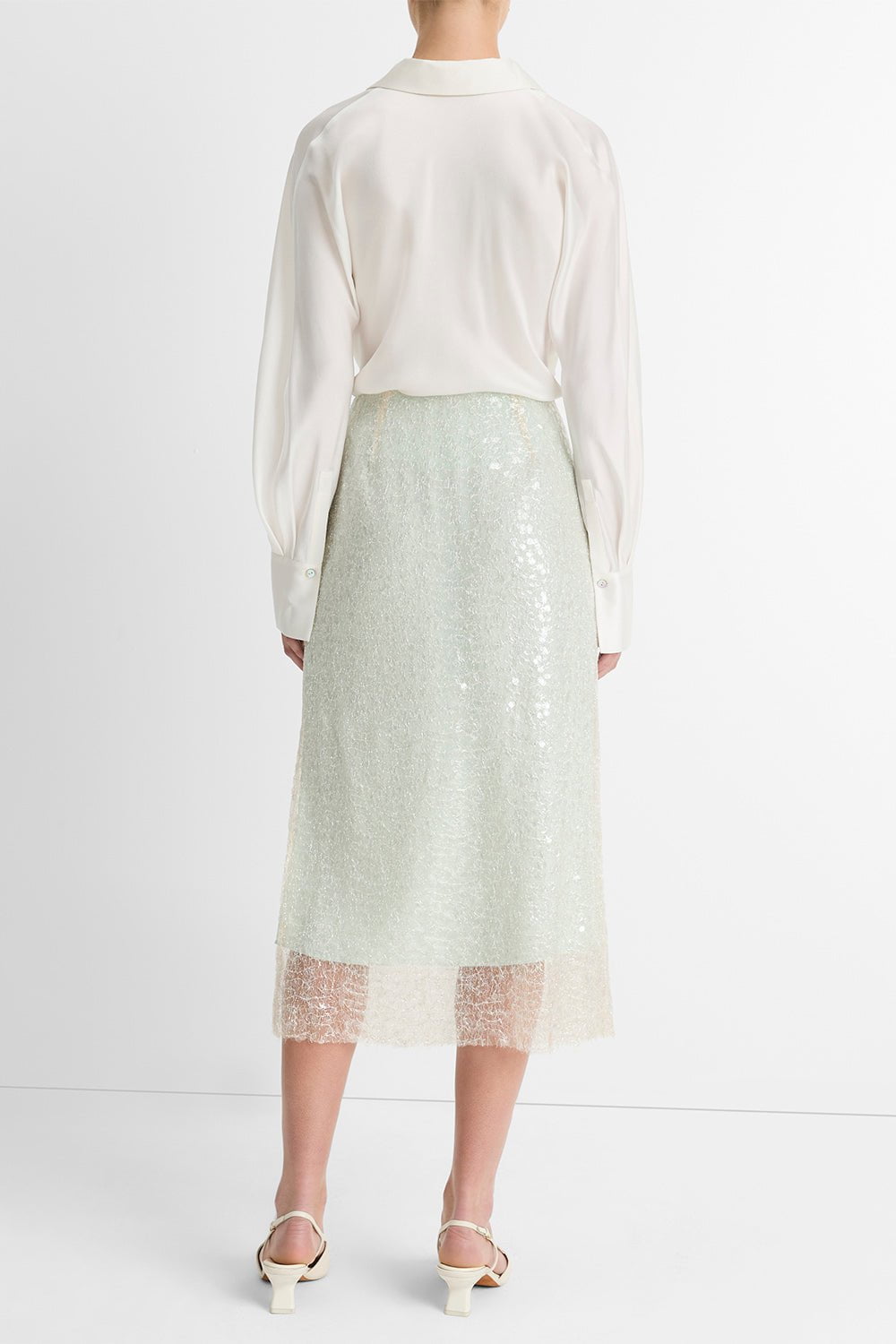 VINCE-Glassy Sequin Skirt-